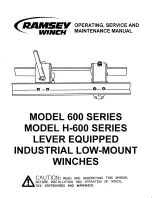 Preview for 1 page of Ramsey Winch 600 Series Operating, Service And Maintenance Manual