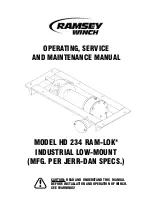 Preview for 1 page of Ramsey Winch HD 234 RAM-LOK Operating, Service And Maintenance Manual