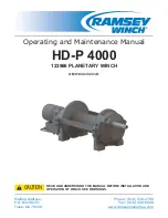 Ramsey Winch HD-P 4000 Operating And Maintenance Manual preview