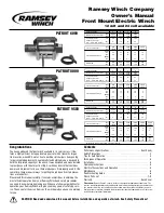 Ramsey Winch PATRIOT 6000 Owner'S Manual preview