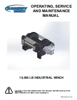 Preview for 1 page of Ramsey Winch Powermaster 15,000 Operating, Service And Maintenance Manual