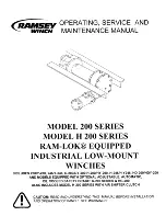 Ramsey Winch RAM-LOK 200 Operating, Service And Maintenance Manual preview