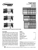 Ramsey Winch RE 10,000 Owner'S Manual preview