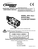 Предварительный просмотр 1 страницы Ramsey Winch RPH 111,2 Operating, Service And Maintenance Manual