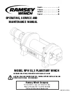 Предварительный просмотр 1 страницы Ramsey Winch RPH 53,3 Operating, Service And Maintenance Manual