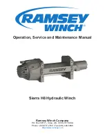 Preview for 1 page of Ramsey Winch Sierra H8 Operation, Service And Maintenance Manual