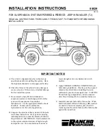 rancho suspension RS6502 Installation Instructions Manual preview