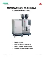 Rancilio EGRO 5513 Operating Manual preview