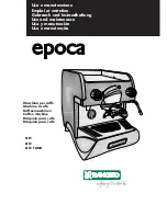 Rancilio Epoca E1 Use And Maintenance preview