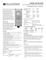 Ranco ETC-111000-000 Installation Data preview