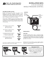 Предварительный просмотр 1 страницы Ranco O10 Installation Data