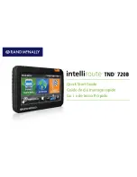 Rand McNally intelliroute TND 720B Quick Start Manual предпросмотр