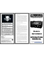 Randall Diavlo RD1H Operation Manual предпросмотр