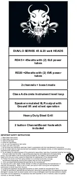 Preview for 5 page of Randall Diavlo RD45H User Manual