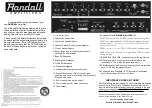 Предварительный просмотр 2 страницы Randall DIAVLO Series Operation Manual