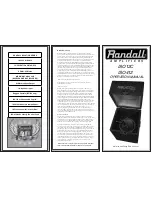 Randall ISO 12C Operation Manual preview