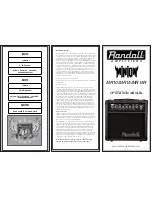 Randall Minion MR10 Operation Manual предпросмотр