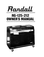 Randall RG-125-212 Owner'S Manual предпросмотр