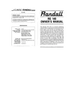 Preview for 1 page of Randall RG 140 Owner'S Manual