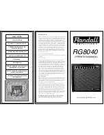 Preview for 1 page of Randall RG8040 Operation Manual