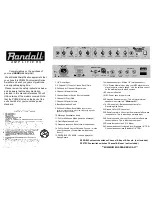 Preview for 2 page of Randall RG8040 Operation Manual