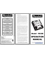 Randall RGOD Operation Manual предпросмотр