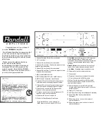 Предварительный просмотр 2 страницы Randall RM20 Operation Manual