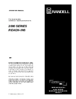 Preview for 1 page of Randell 20105SCF Operator'S Manual