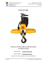 R&M DIGICHAIN Installation And Maintenance Instructions Manual preview