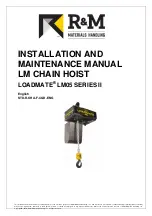 R&M LOADMATE LM 01 Installation And Maintenance Manual preview