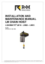 Preview for 1 page of R&M LOADMATE LM 16 Installation And Maintenance Manual