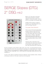 Preview for 1 page of Random*Source SERGE DSG mk2 Manual