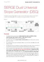 Предварительный просмотр 1 страницы Random*Source SERGE DUSG Manual