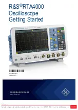 Предварительный просмотр 1 страницы R&S RTA4000 Getting Started