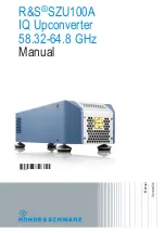 Preview for 1 page of R&S SZU100A Manual