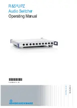 R&S UPZ Operating Manual preview