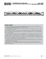 Rane AC 23B Operator'S Manual preview