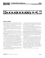 Preview for 4 page of Rane AM1 Manual