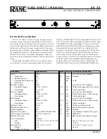 Rane AX 30 Manual preview