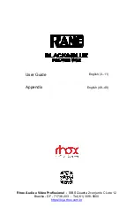 Rane Black & Blue User Manual preview