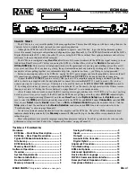 Preview for 1 page of Rane ECM 64e Operator'S Manual