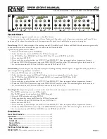 Предварительный просмотр 3 страницы Rane G4 Manual