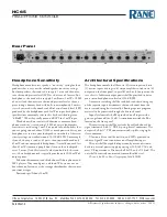 Preview for 12 page of Rane HC6S Manual