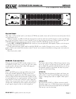 Rane ME 60S Operator'S Manual предпросмотр