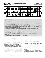 Rane MLM 103 Operator'S Manual preview