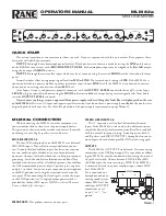 Rane MLM 82A Operator'S Manual preview
