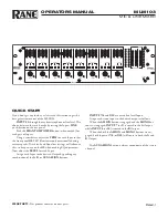 Предварительный просмотр 4 страницы Rane MLM103 User Manual