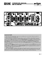 Rane MM 8X Operator'S Manual preview