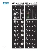 Preview for 1 page of Rane MP 2016S Operator'S Manual