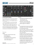 Preview for 5 page of Rane MP25 Operator'S Manual